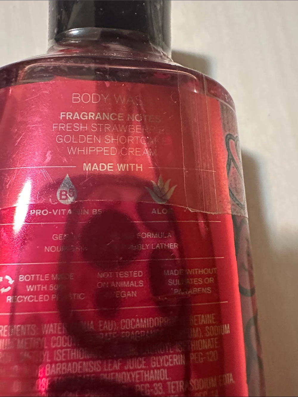 Bath & Body Works Strawberry Pound Cake Body Wash - Red - Picture 2 of 2